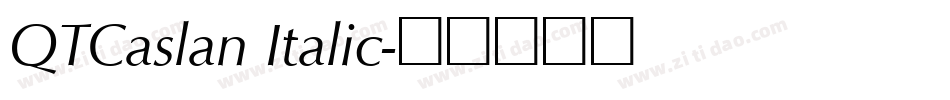 QTCaslan Italic字体转换